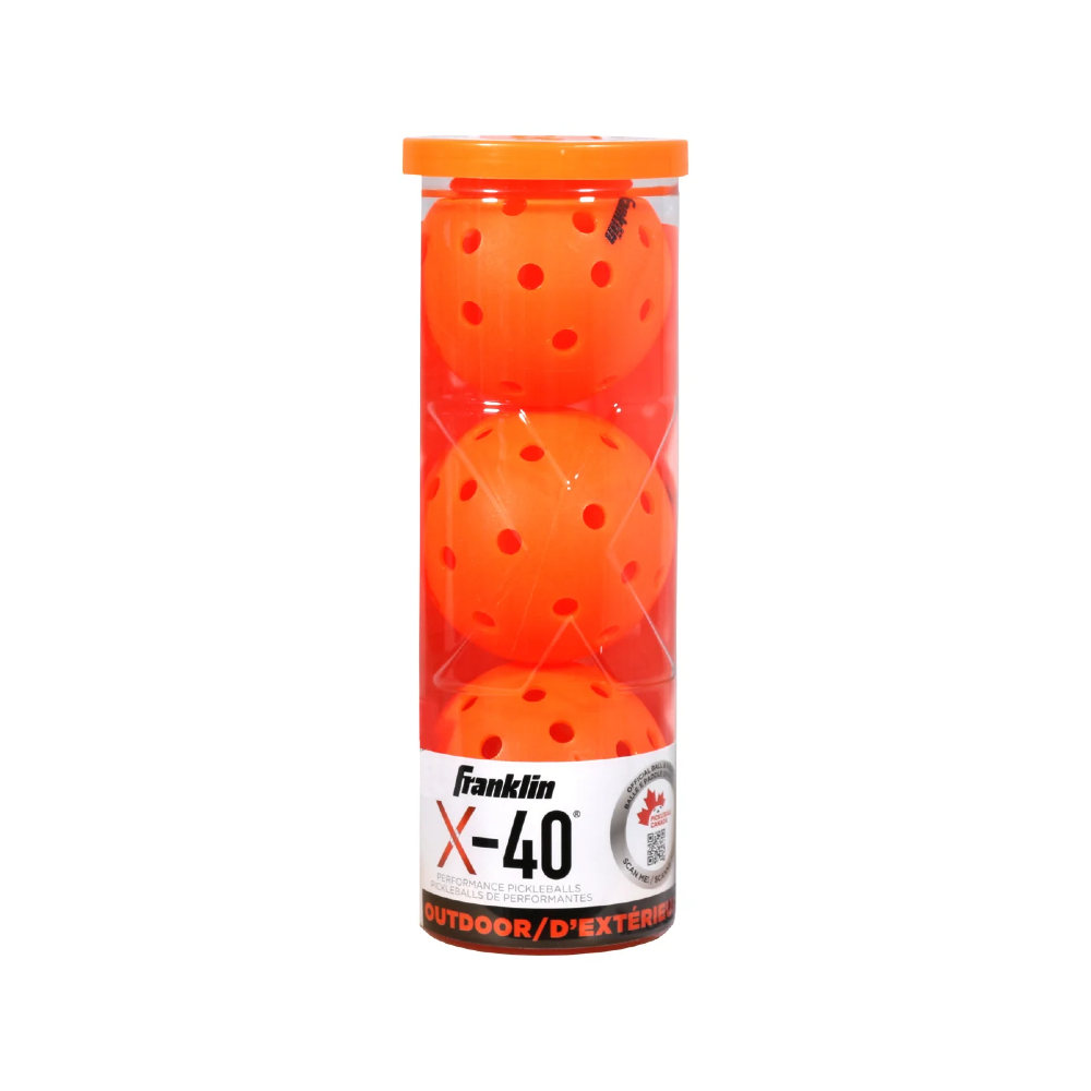 Franklin 52954 X-40 Outdoor Pickleballs - Lava (3 Pack)