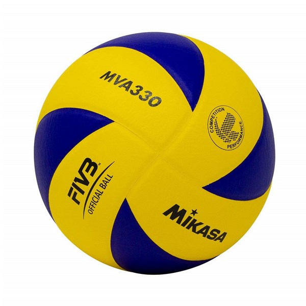 Mikasa MVA330 Spiral Club Volleyball (Blue/Yellow)