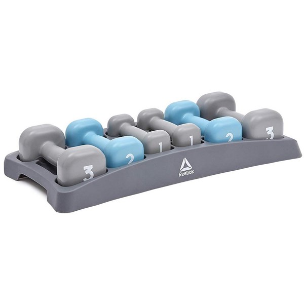 Reebok RAWT-11156 Dumbbell Set with Case (Grey)