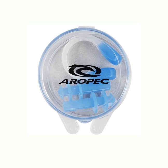 Aropec NC2 Adult Ear Plug and Nose Clip (Blue)